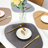 PU Leather Placemats, Waterproof Coffee Coasters, Kitchen Table Mats, Easy to Wipe Off ,Wrinkle Free Kitchen Dining Table Mats