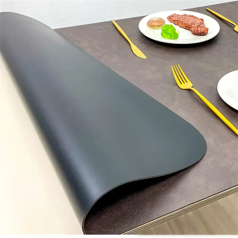 PU Leather Placemats, Waterproof Coffee Coasters, Kitchen Table Mats, Easy to Wipe Off ,Wrinkle Free Kitchen Dining Table Mats
