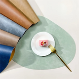 PU Leather Placemats, Waterproof Coffee Coasters, Kitchen Table Mats, Easy to Wipe Off ,Wrinkle Free Kitchen Dining Table Mats