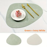 PU Leather Placemats, Waterproof Coffee Coasters, Kitchen Table Mats, Easy to Wipe Off ,Wrinkle Free Kitchen Dining Table Mats