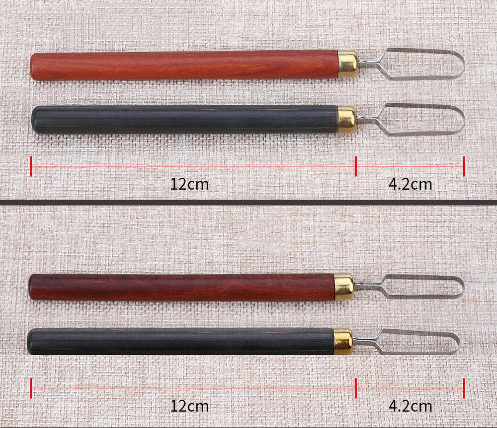 pottery circular carving knife UVO type carving knife, DIY pottery texture tool ceramic trimming carving, stainless steel knife