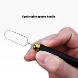 pottery circular carving knife UVO type carving knife, DIY pottery texture tool ceramic trimming carving, stainless steel knife