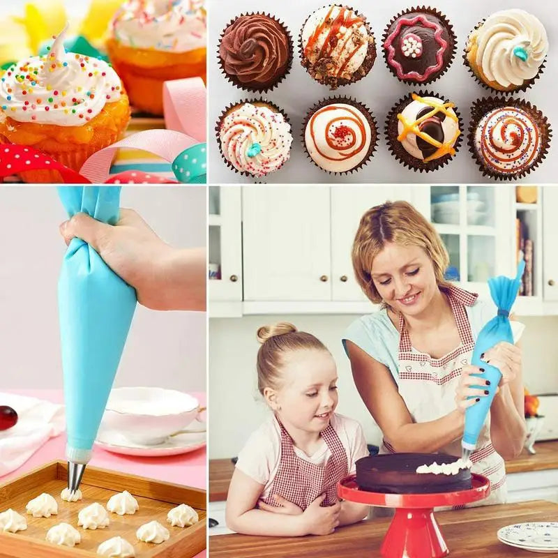 Nozzle piping cake decorating tools Confectionery equipment Kitchen accessories Pastry bag and bakery set stainless steel socket