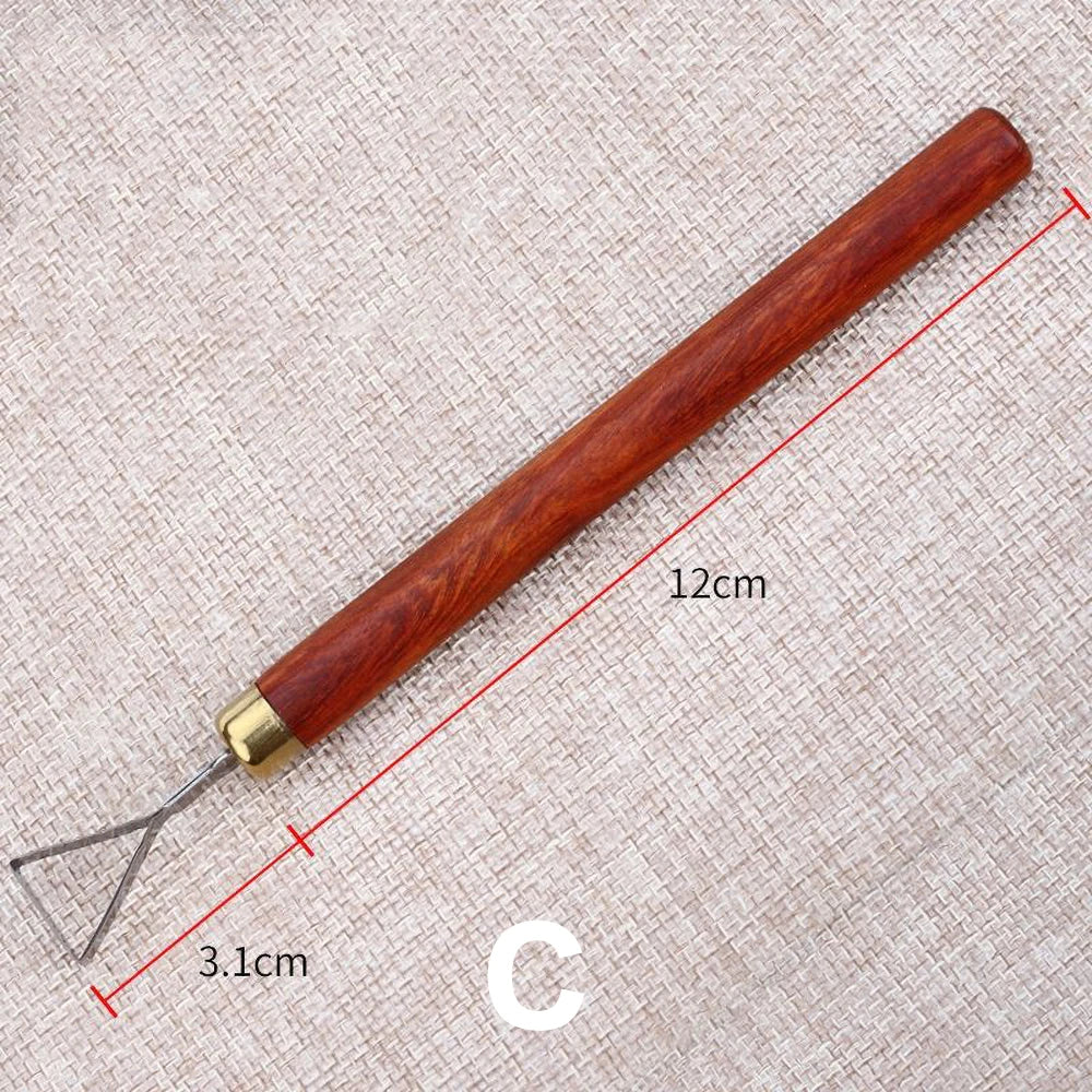 pottery circular carving knife UVO type carving knife, DIY pottery texture tool ceramic trimming carving, stainless steel knife