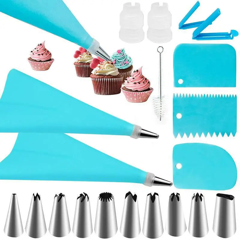 Nozzle piping cake decorating tools Confectionery equipment Kitchen accessories Pastry bag and bakery set stainless steel socket