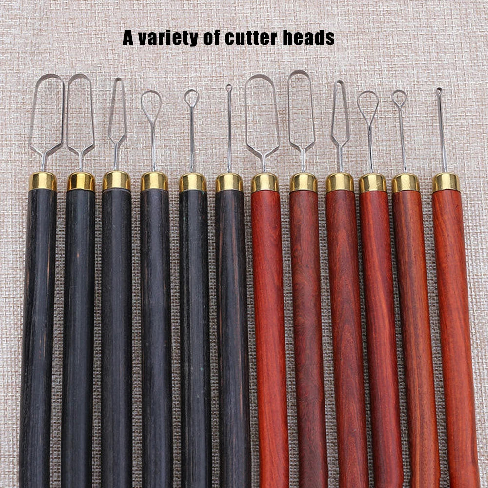 pottery circular carving knife UVO type carving knife, DIY pottery texture tool ceramic trimming carving, stainless steel knife