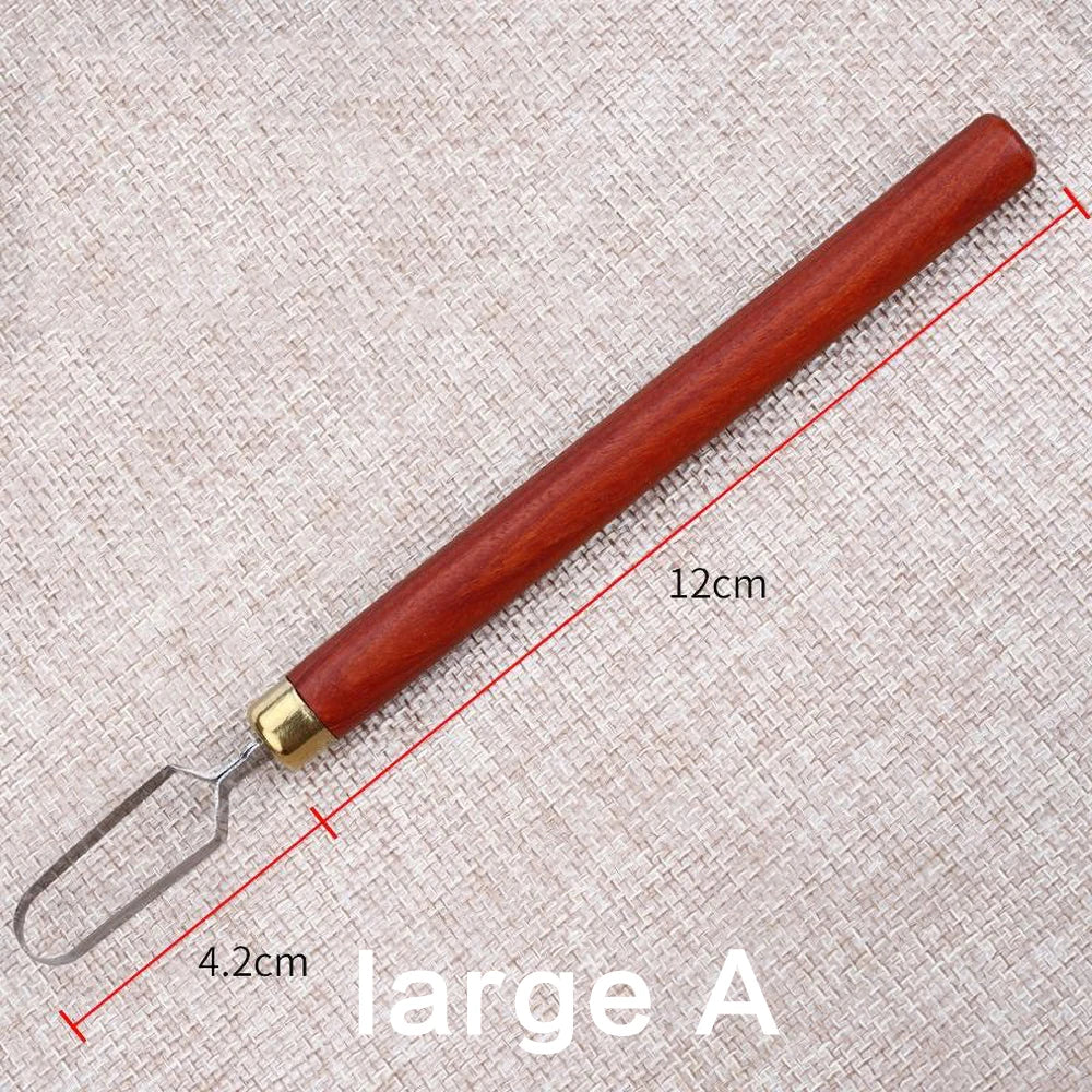 pottery circular carving knife UVO type carving knife, DIY pottery texture tool ceramic trimming carving, stainless steel knife