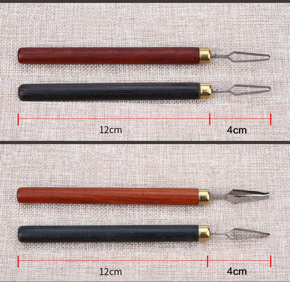 pottery circular carving knife UVO type carving knife, DIY pottery texture tool ceramic trimming carving, stainless steel knife