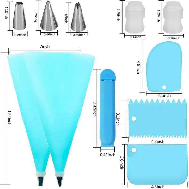 Nozzle piping cake decorating tools Confectionery equipment Kitchen accessories Pastry bag and bakery set stainless steel socket