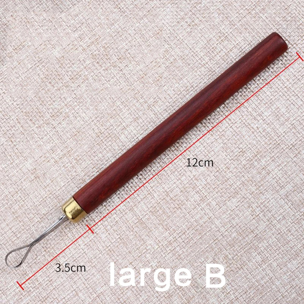 pottery circular carving knife UVO type carving knife, DIY pottery texture tool ceramic trimming carving, stainless steel knife