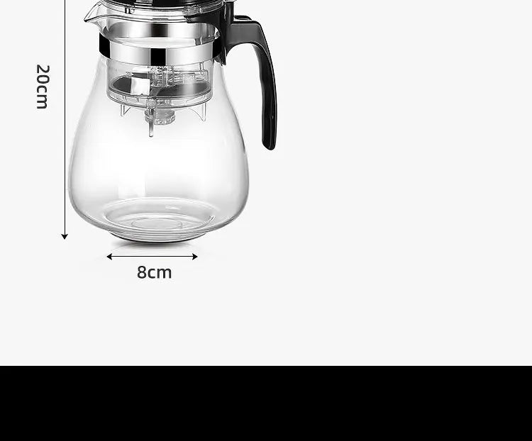 Heat Resistant Glass Teapot One-click Filtering Tea Pot Tea Water Separation Filter Tea Maker Coffee Pot Home Flower Teaware