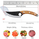 Meat Cutting Knives Boning Knife Wooden Handle Hnadmade Forge Knives Slicing Knife Multifunctional Kitchen Knives with Cover