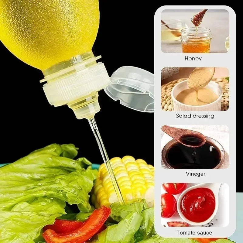 6/1PCS 300/500ml Kitchen Oil Bottle Plastic Seasoning Squeeze Bottle Dispenser for Salad BBQ Sauce Condiment Cooking Tool