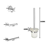 Bathroom Hardware 304 Stainless Steel Brushed Towel Rack Toilet Paper Holder Soap Holder Towel Bar Toilet Bathroom Accessories