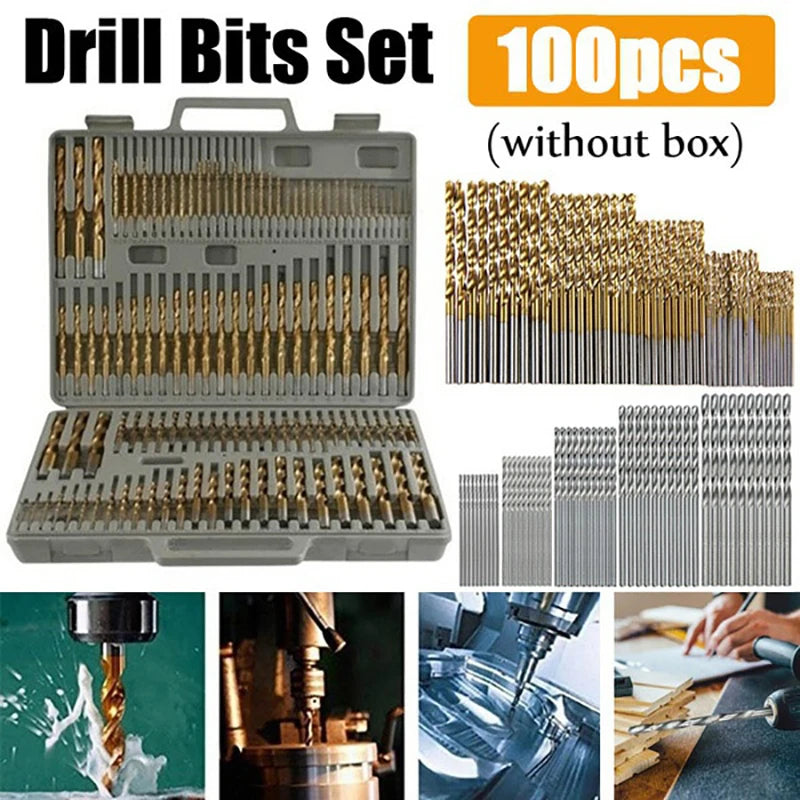 Titanium Coated HSS Drill Bit Set