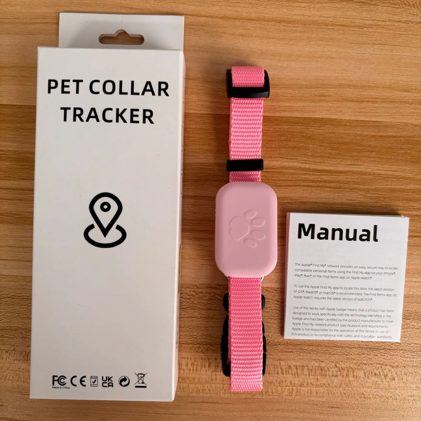 Remote Pet GPS Tracker Waterproof Real-Time Tracking Movement Alert Collar Anti-Lost Dog Cat Global Locator for Apple Find APP
