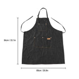 Denim Apron Salon Working Clothes Barber Cloth Kitchen Cooking Grill Restaurant Bar Shop Cafes Baking Beauty Nails Uniform