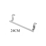 Towel Rod Steel Metal Wire Over Cabinet Towel Rack Storage Organizer Bathroom Door Hanging Towel Rack Punch-free Rag Hanger