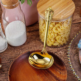 2/3/4/5/6 Pieces Gravy Ladle 6.3in Gorgeous 1 oz. Mirror Gold 18/10 Stainless Steel Gravy Sauce Soup Ladle Spoon for Stirring