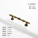 French-bronze solid handle vintage wardrobe/cabinet door handles small single-hole drawer pull medieval-style furniture hardware