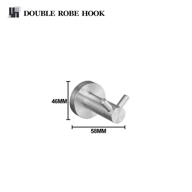 Bathroom Hardware 304 Stainless Steel Brushed Towel Rack Toilet Paper Holder Soap Holder Towel Bar Toilet Bathroom Accessories