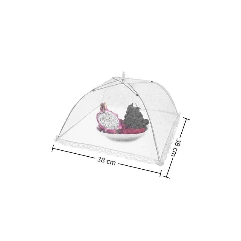 Picnic Food Covers for Outside Mesh 4 Packs Pop Up Fine Fly Net for Fruit - Collapsible Screen Umbrella Food Tent