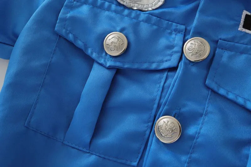 Police Role Play Dress Dressup Clothes  Police Officer Uniform Playsuits Halloween Performance Costumes