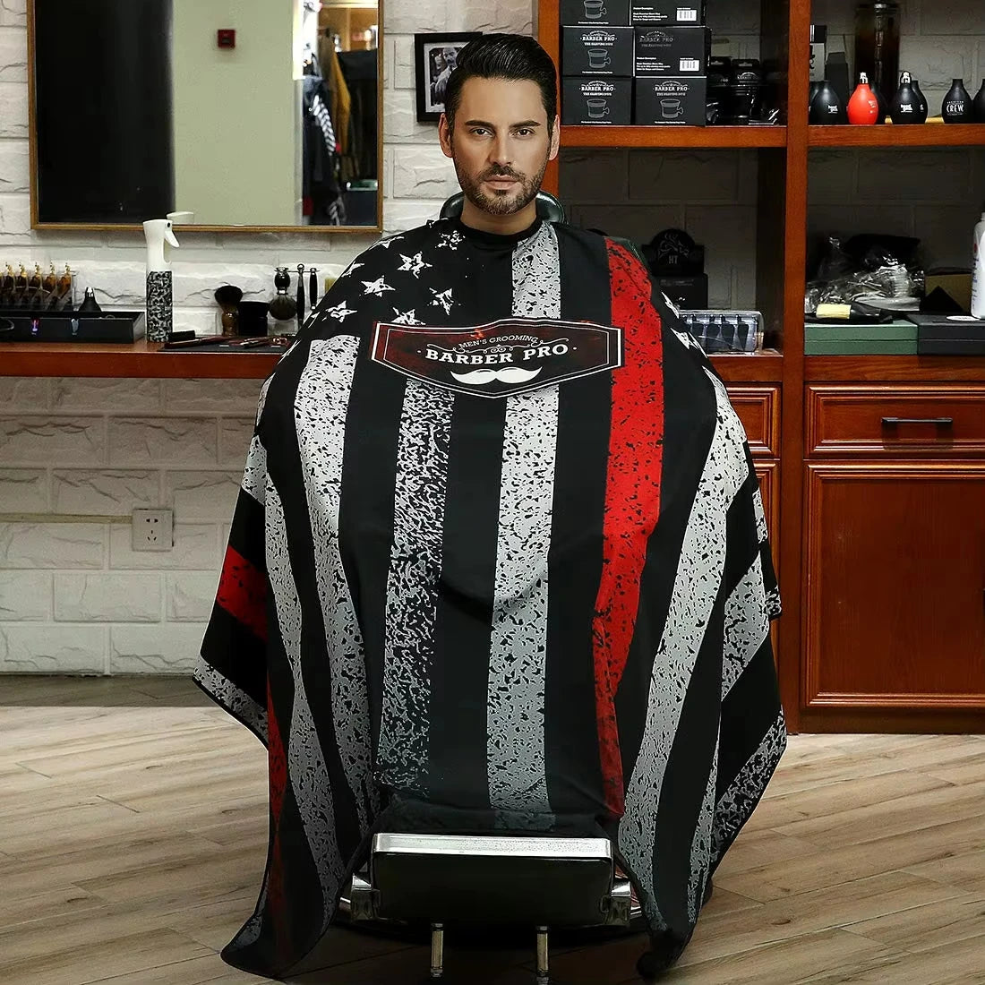 Barber Haircut Cloth Home Hairdresser Apron Hair Cut Cape Salon Hairdress Gown Hairdressing Coat Barbershop Accessory   4.7   6
