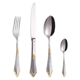 4/8/12/16/20 Pieces Gold Plated Luxury Silverware Flatware Dishwasher Safe 18/10 Stainless Steel Cutlery Set For Home Wedding