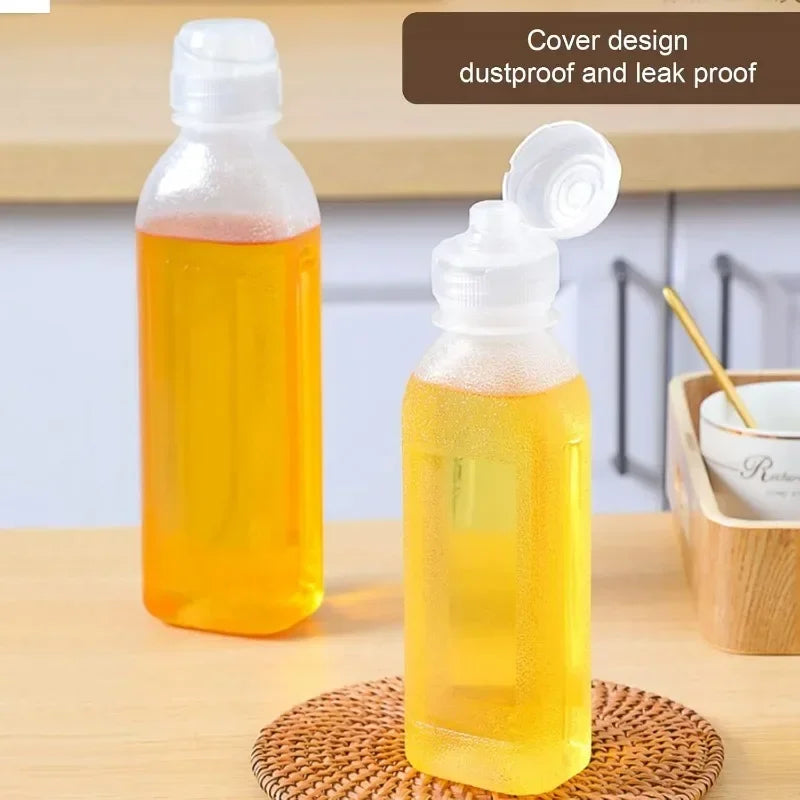 6/1PCS 300/500ml Kitchen Oil Bottle Plastic Seasoning Squeeze Bottle Dispenser for Salad BBQ Sauce Condiment Cooking Tool
