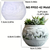 Mountain relief succulent plant flowerpot resin silicone mold mountain stream flowing water storage box candle cup gypsum molds