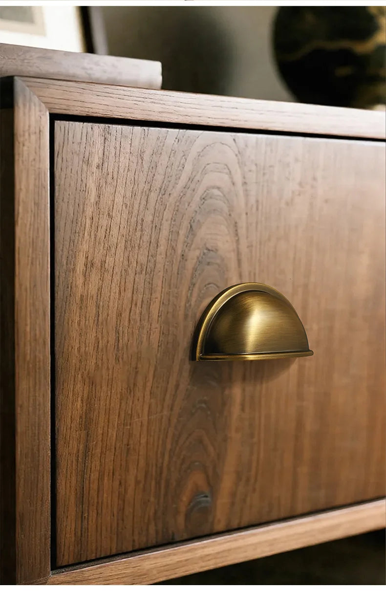 French-bronze solid handle vintage wardrobe/cabinet door handles small single-hole drawer pull medieval-style furniture hardware