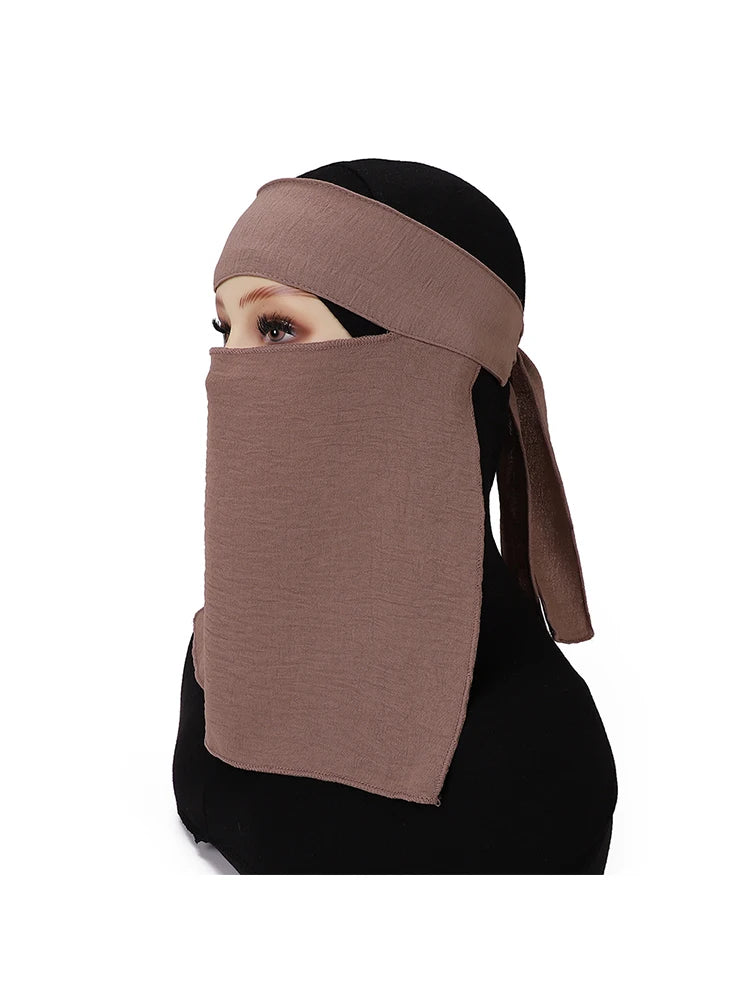 Niqab Short Pinch Eye Breathable Nida Eid Ramadan Wholesale Muslim Women Hijab Saudi Face Cover Veil Niqab