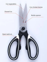 ‌Premium Stainless Steel Kitchen Scissors Heavy Duty Strong Blade for Cutting Fish Meat Chicken Bones Pizza Dishwasher Safe