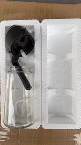2-in-1 Glass Oil Sprayer & Dispenser, 16oz Leakproof Olive Oil Bottle for Cooking, Air Fryer, Salad, BBQ