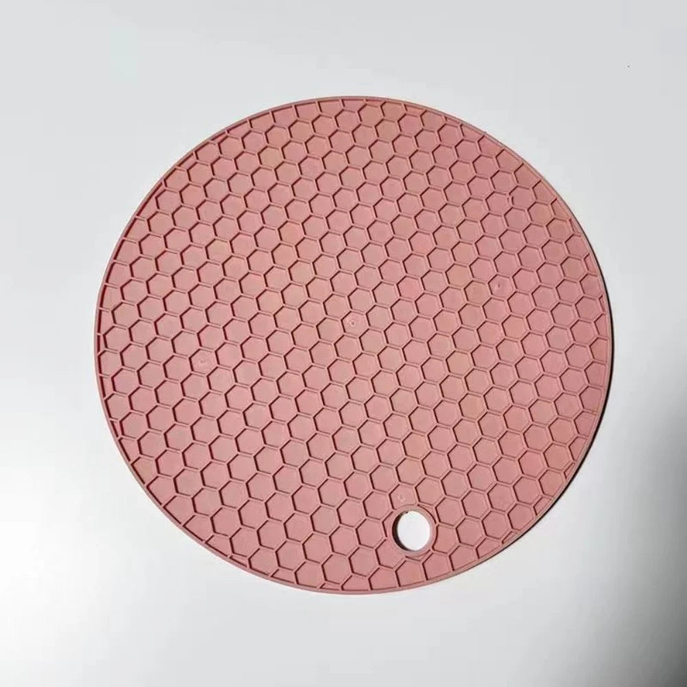 Silicone Heat Resistant Mats, Non-Slip Round Kitchen Pot Pads, Countertop Protector, Cup Coasters for Home Kitchen Accessories
