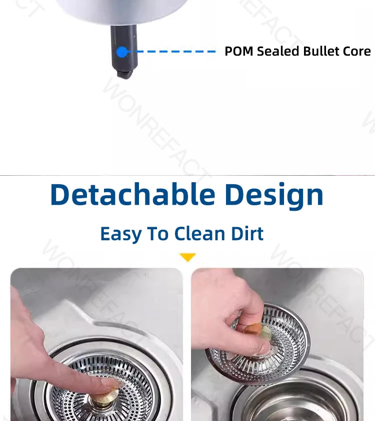 Kitchen Sink Drainage Filter Detachable Sink Food Catcher Sink Strainer Stopper Combo Pop-up Sink Filter Embedded Filter Basket