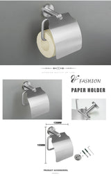 Bathroom Hardware 304 Stainless Steel Brushed Towel Rack Toilet Paper Holder Soap Holder Towel Bar Toilet Bathroom Accessories