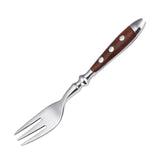 Classic Elegant Stainless Steel Cutlery Set Simulated Redwood Fork Spoon Knife Full Dinning Fork Steak Knife Teaspoon Creative