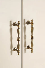 French-bronze solid handle vintage wardrobe/cabinet door handles small single-hole drawer pull medieval-style furniture hardware