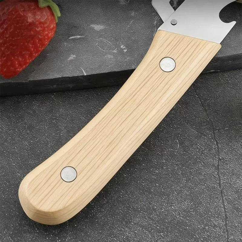 Stainless Steel Peeler Wooden Handle Durable Smooth Multi-function Kitchen Tool Fruit Vegetable Peeling Slicing