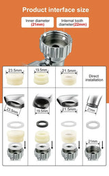 Rotatable Multifunctional Extension Faucet Aerator Kitchen Sink Faucet Extender Adapter Bathroom Tap Swivel Robotic Arm Sink Fit
