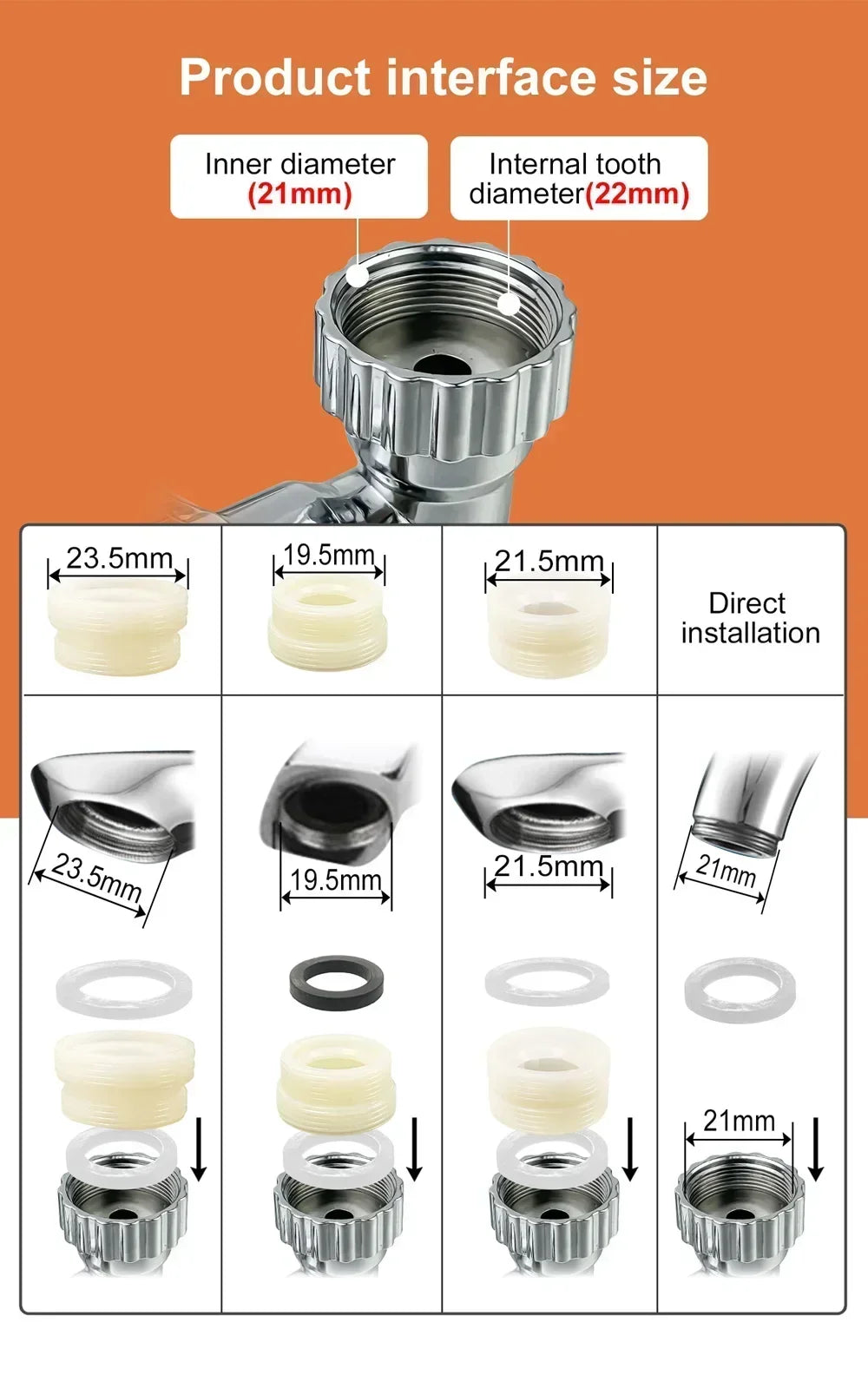 Rotatable Multifunctional Extension Faucet Aerator Kitchen Sink Faucet Extender Adapter Bathroom Tap Swivel Robotic Arm Sink Fit