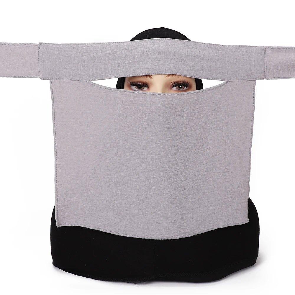 Niqab Short Pinch Eye Breathable Nida Eid Ramadan Wholesale Muslim Women Hijab Saudi Face Cover Veil Niqab