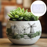 Mountain relief succulent plant flowerpot resin silicone mold mountain stream flowing water storage box candle cup gypsum molds