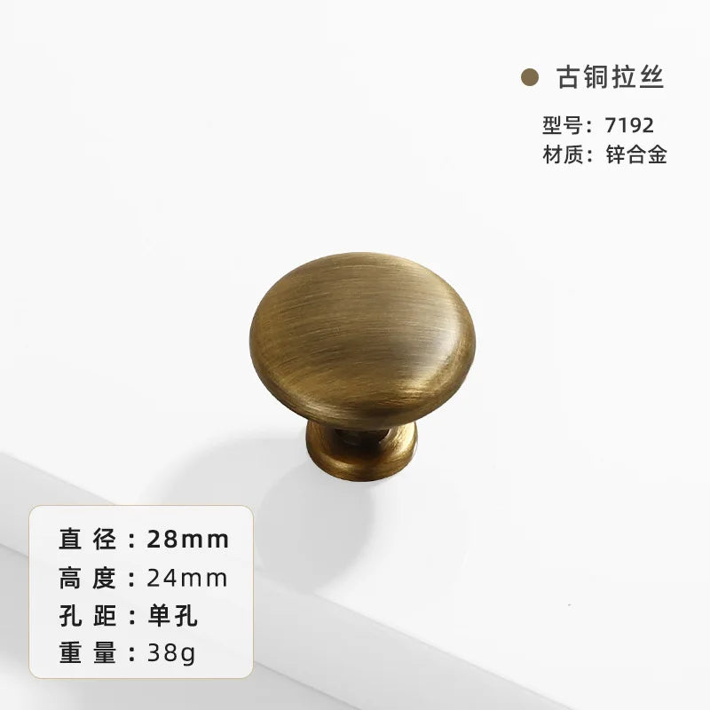 French-bronze solid handle vintage wardrobe/cabinet door handles small single-hole drawer pull medieval-style furniture hardware