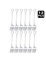 4/8/12pcs Stainless steel dessert fork fruit fork set, shovel-shaped small fork, suitable for afternoon tea, weddings, parties