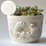 Mountain relief succulent plant flowerpot resin silicone mold mountain stream flowing water storage box candle cup gypsum molds