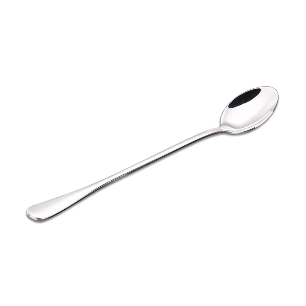 6pcs Stainless Steel  Ice Tea Scoop Dessert Spoon Food Grade Ice Cream Candy Tea Spoon Milkshake Coffee Multi-Purpose Spoon