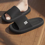 Summer Fashion Slippers Men Shoes Cloud Slippers For Men Home Flat Sandals Massage Flip Flops Couples Bathroom Indoor Slides